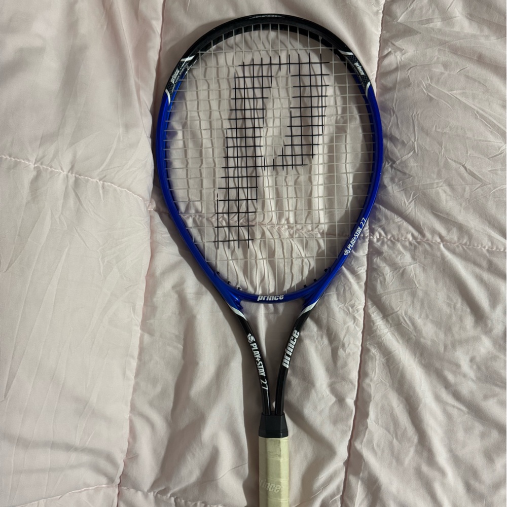 Blue and Black Tennis Racket